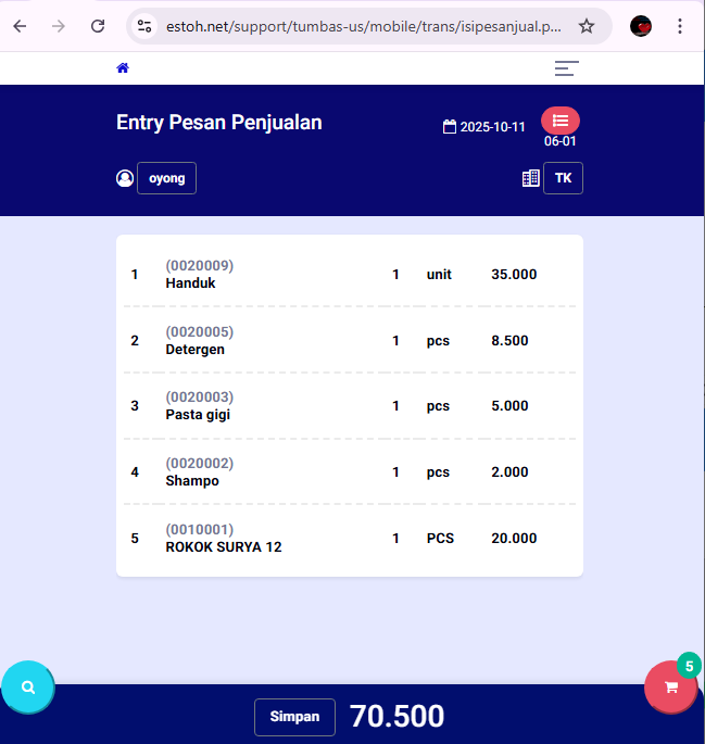 Transaksi Interface