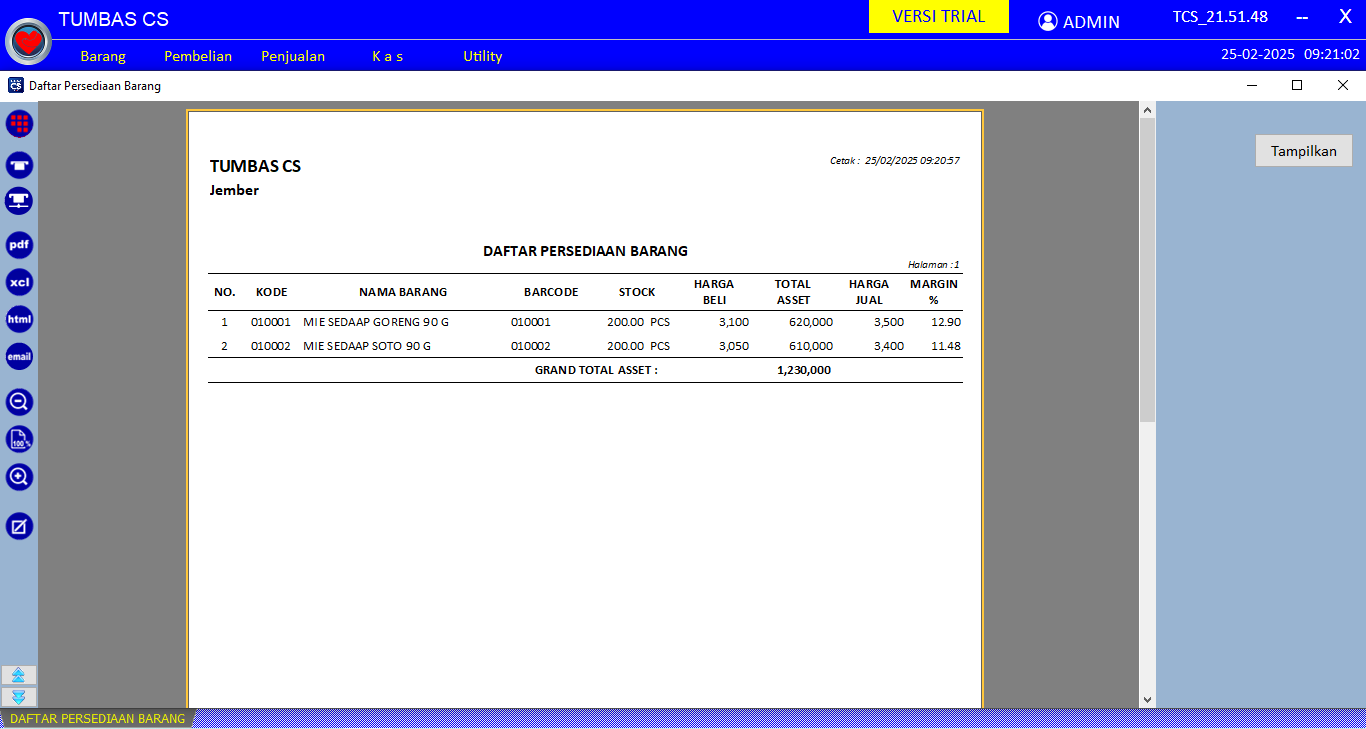 Daftar Asset