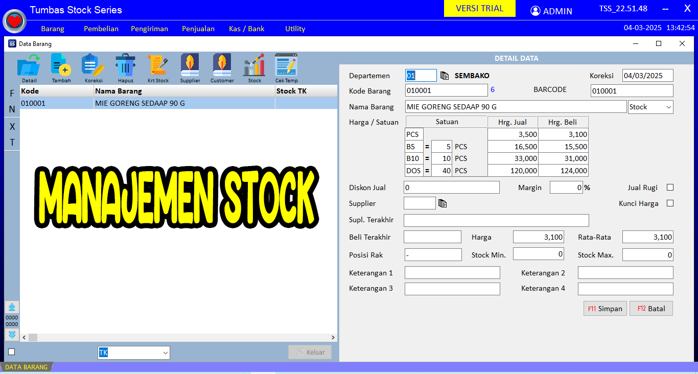 Data Barang