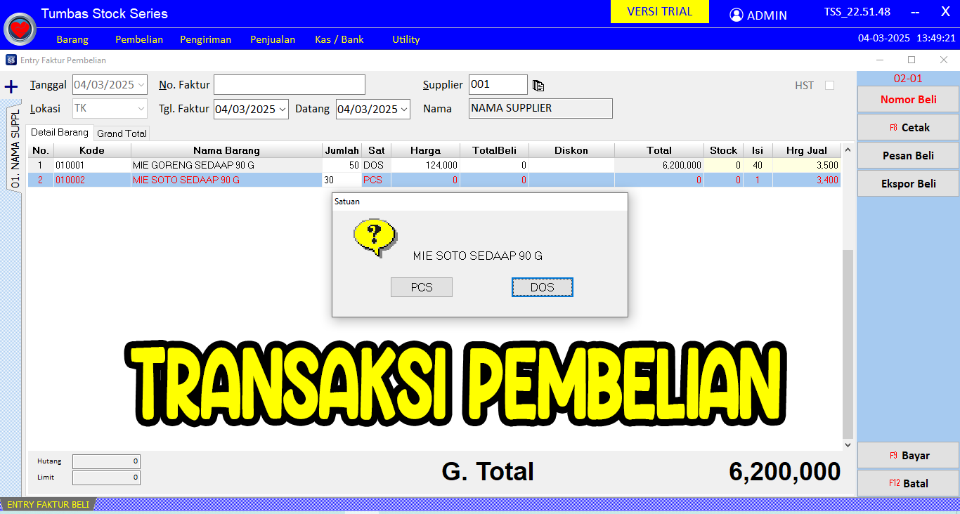Form Pembelian
