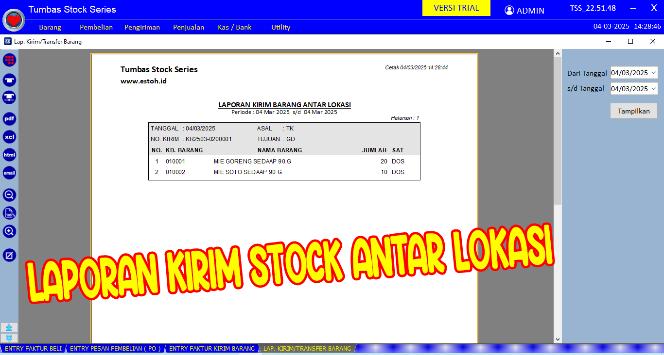 Laporan Kirim