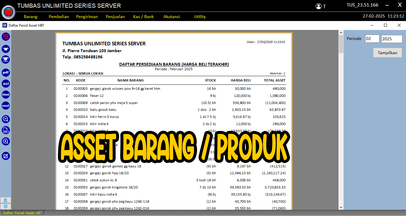 Daftar Asset